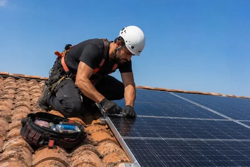 Maintenance et monitoring de panneaux solaires à Bardos